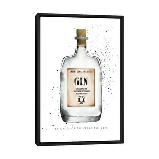 iCanvas "Peaky Blinders Gin" by Mercedes Lopez Charro Framed Canvas